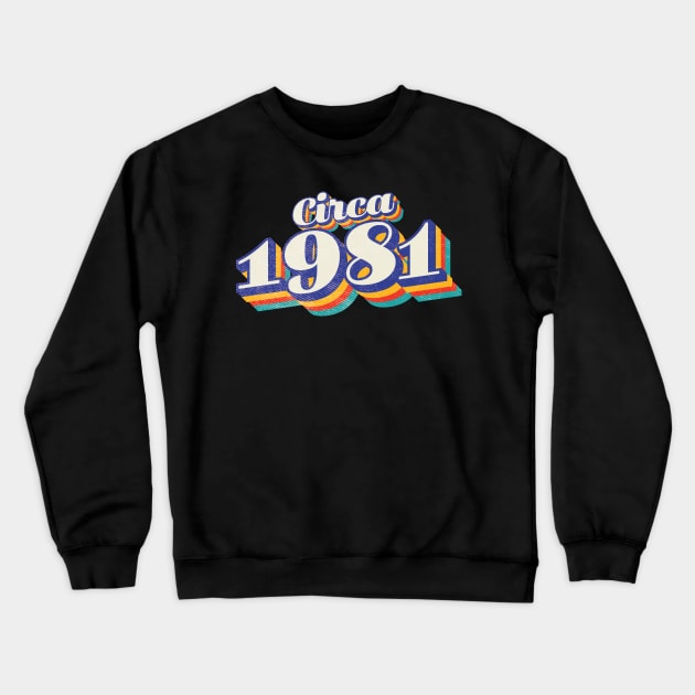 1981 Birthday Crewneck Sweatshirt by Vin Zzep